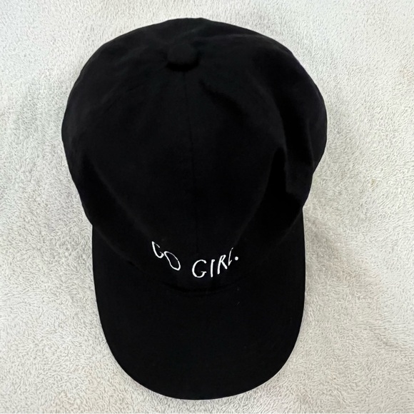 Rae Dunn's 'Go Girl' Adjustable Black Ball Cap - Picture 4 of 13